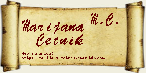 Marijana Četnik vizit kartica